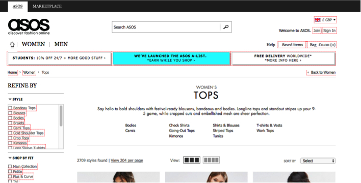 asos homepage