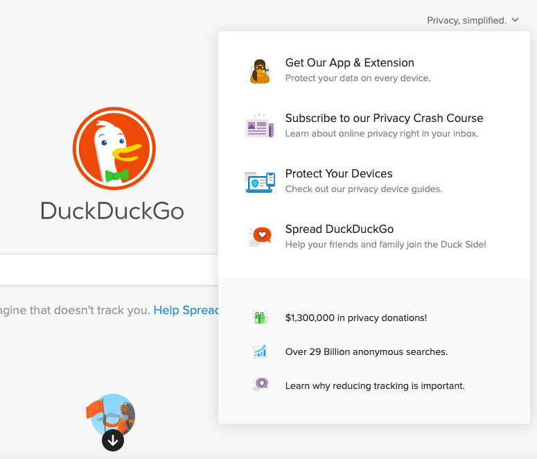 duckduckgo privacy information